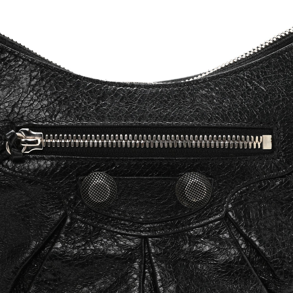Agneau Arena Small Le Cagole Shoulder Bag Black