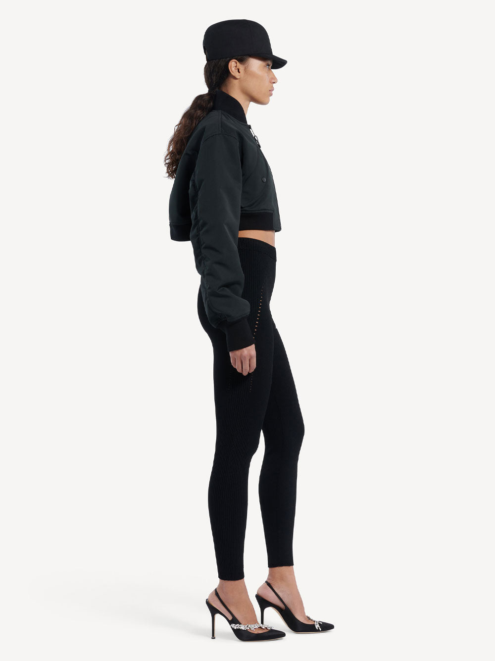 Balenciaga Women Techwear Leggings In Viscose Sporty Knit