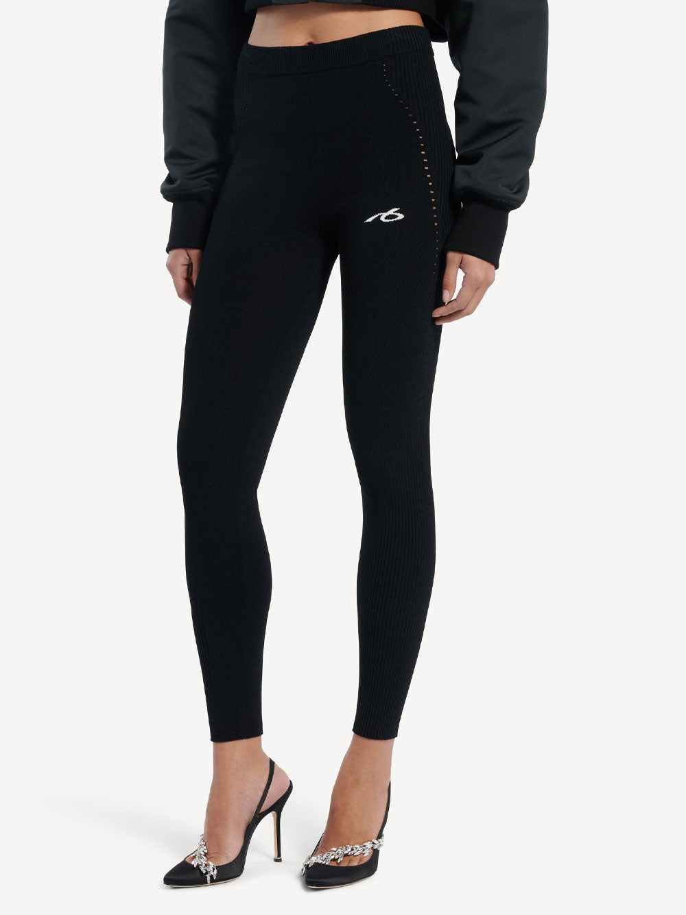 Balenciaga Women Techwear Leggings In Viscose Sporty Knit