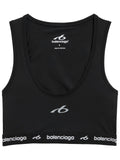 Balenciaga Women Techwear Bra Tank Top In Technical Fabric