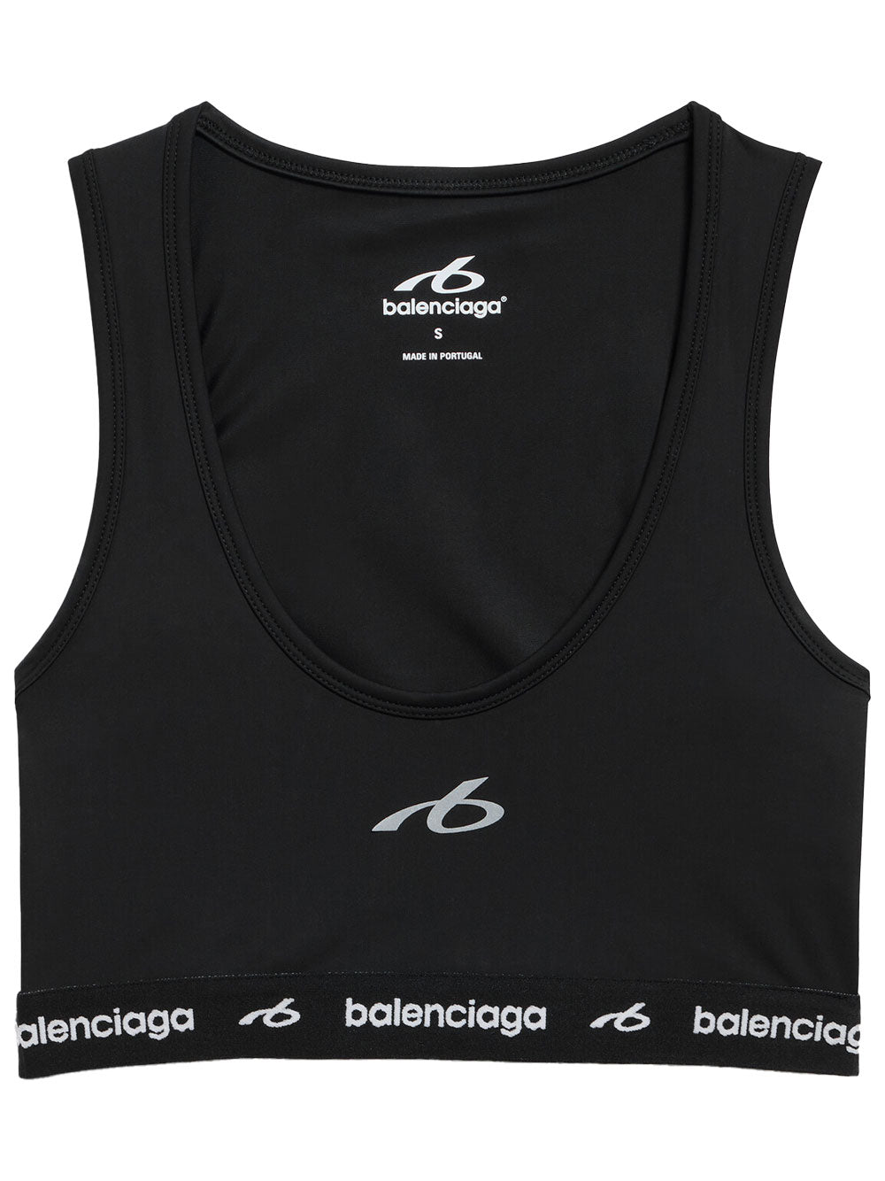 Balenciaga Women Techwear Bra Tank Top In Technical Fabric