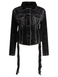 Balenciaga Women's Black Denim Jacket