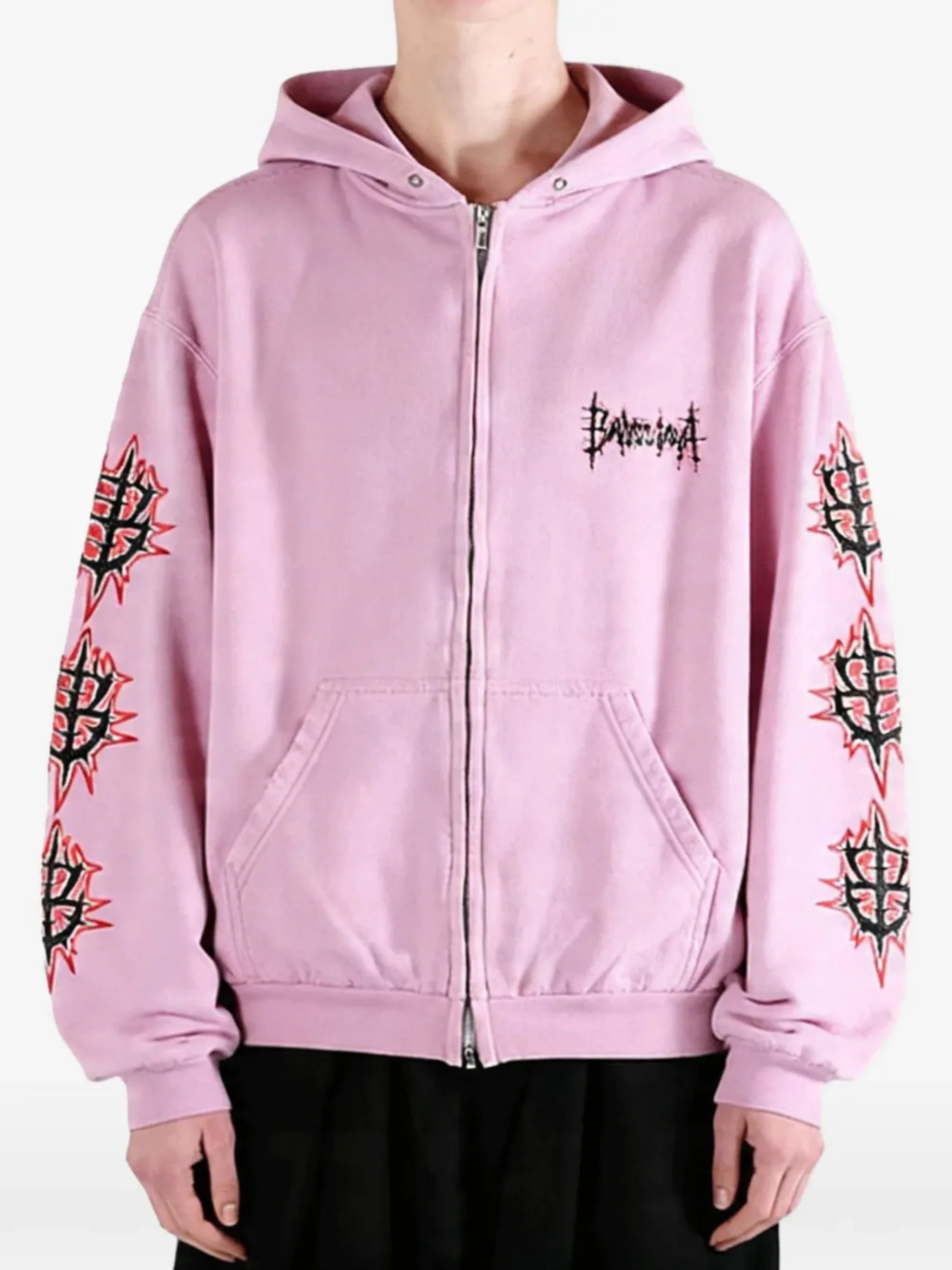 BALENCIAGA - Women Sacre Couer Medium Fit Zip-Up Hoodie