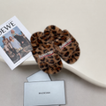 Balenciaga Furry Velvet Slide Leopard