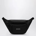 Balenciaga - Explorer black nylon belt bag with logo