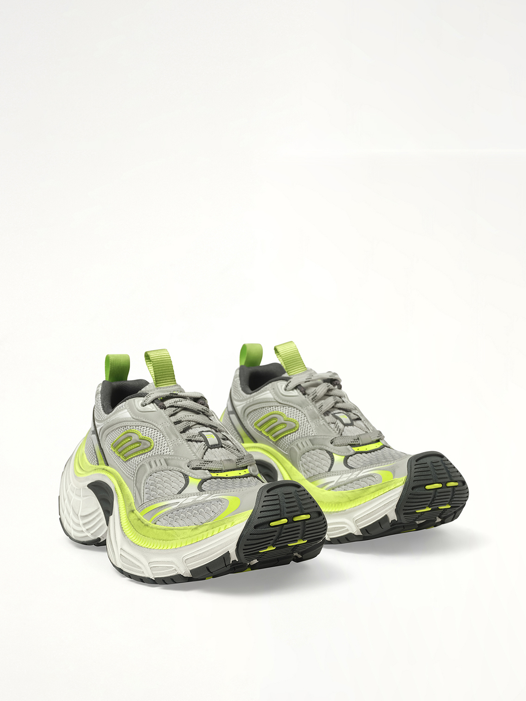 6XL Sneaker in Grey/White/Green/Fluo Yellow
