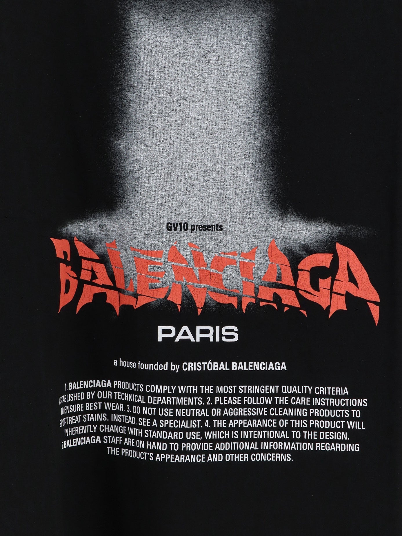 Balenciaga The Door Cotton T-Shirt Black