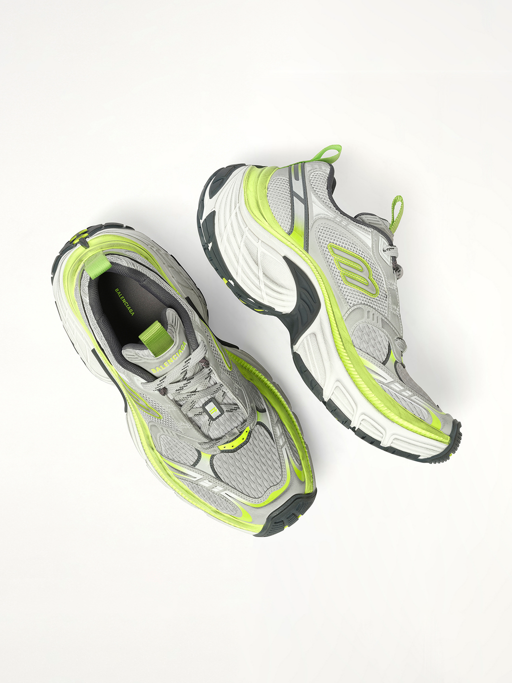 6XL Sneaker in Grey/White/Green/Fluo Yellow