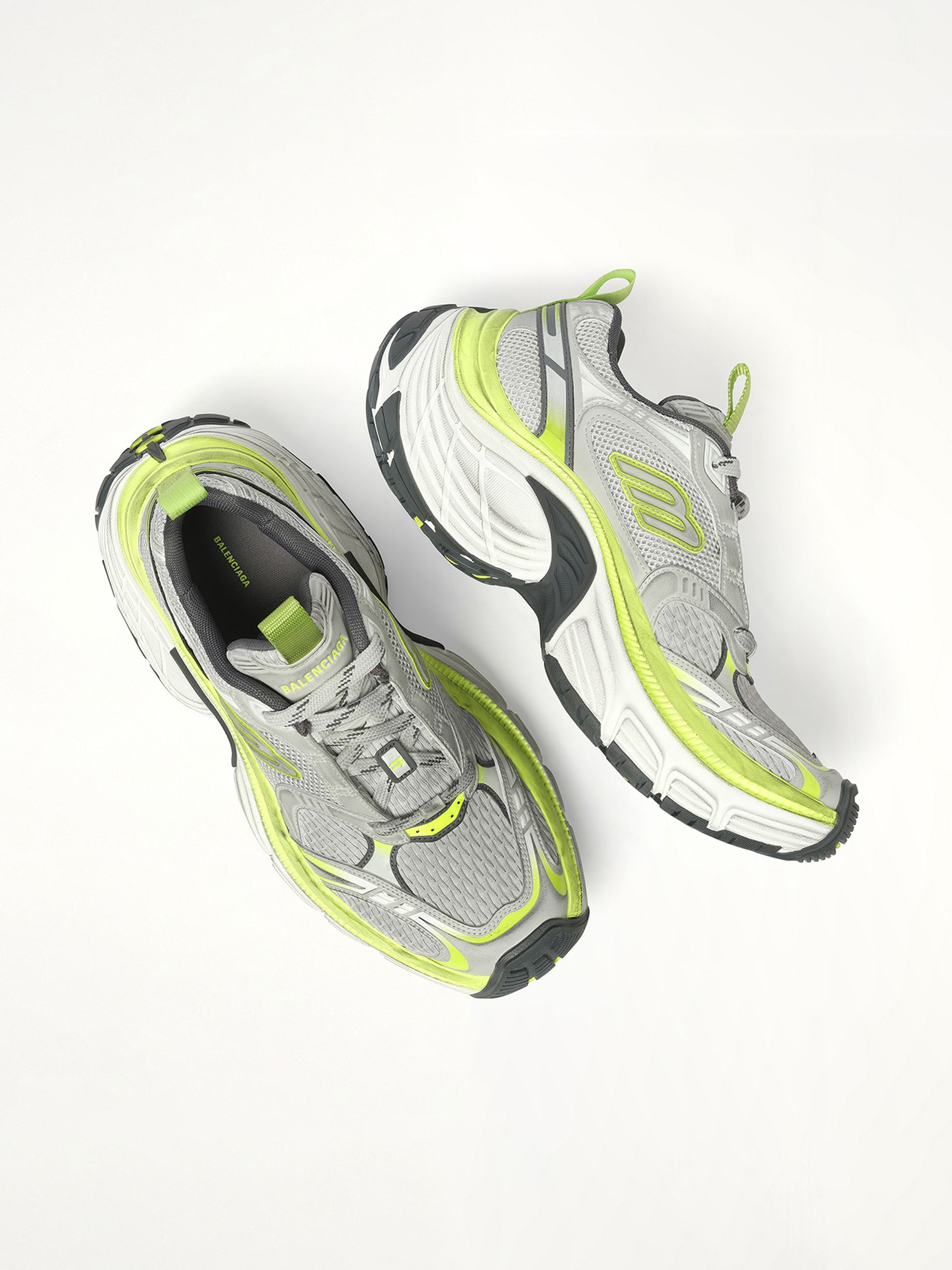 6XL Sneaker in Grey/White/Green/Fluo Yellow