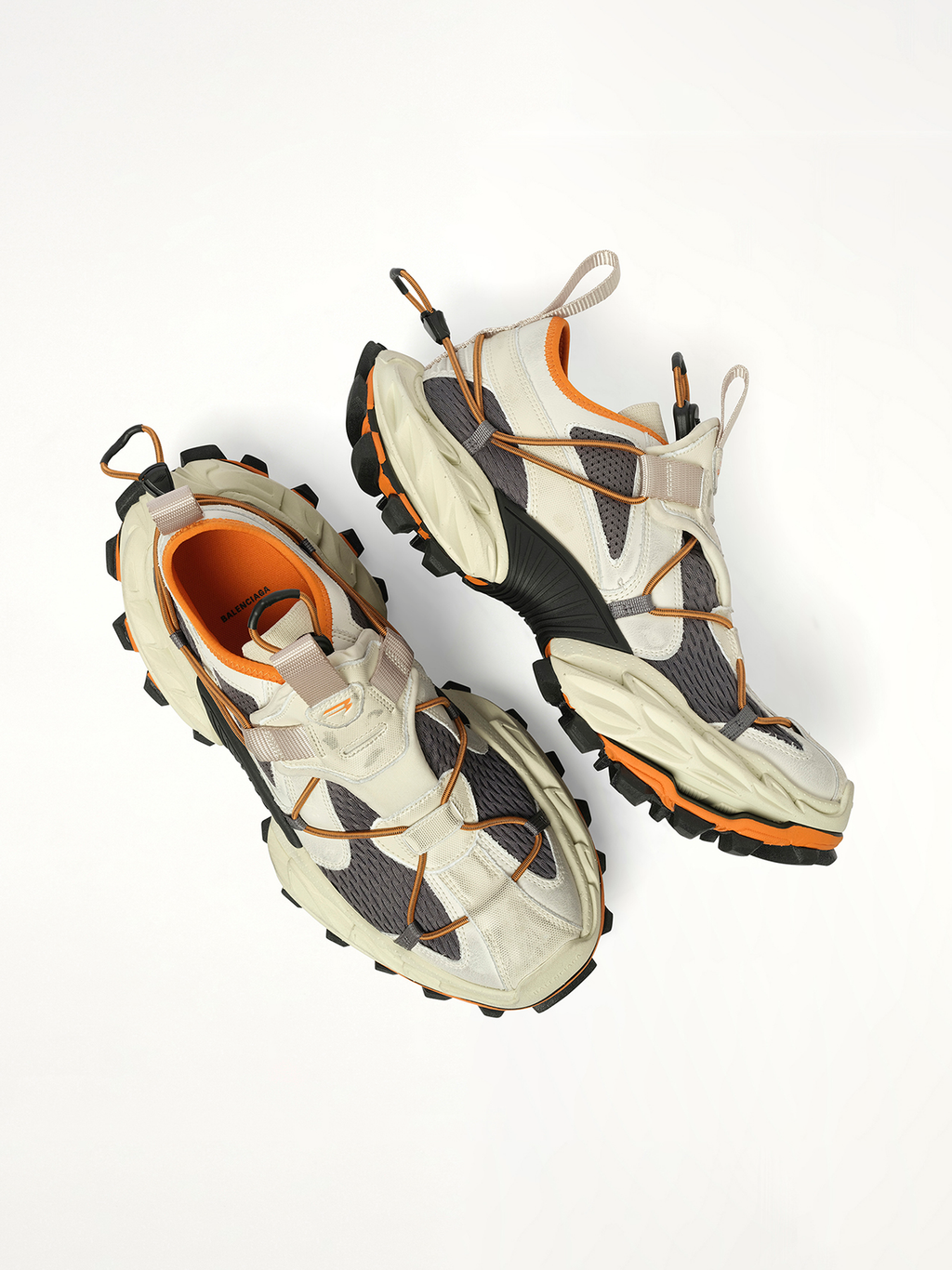 Balenciaga's Hike Sneaker in Beige/Orange