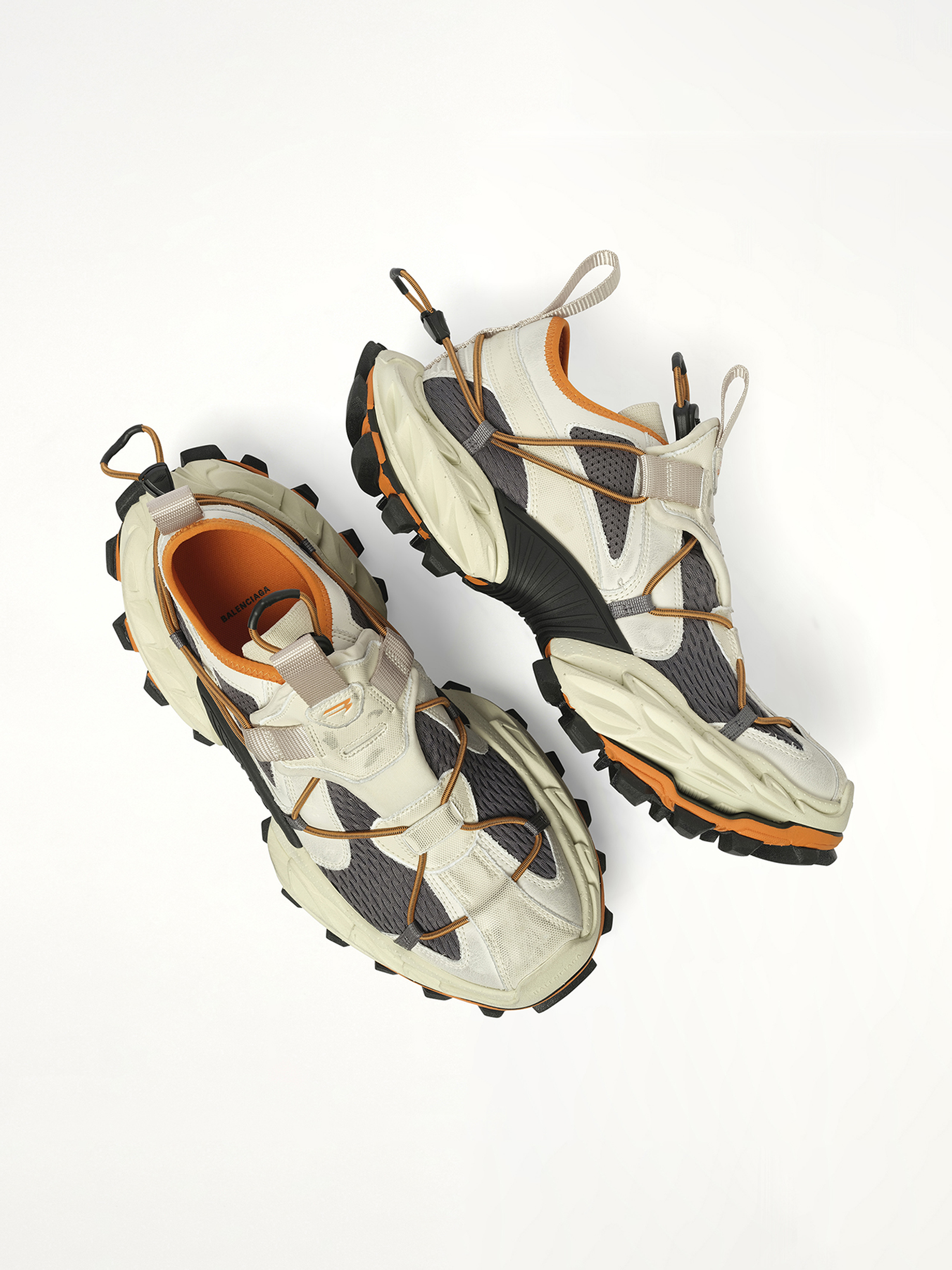 Balenciaga's Hike Sneaker in Beige/Orange