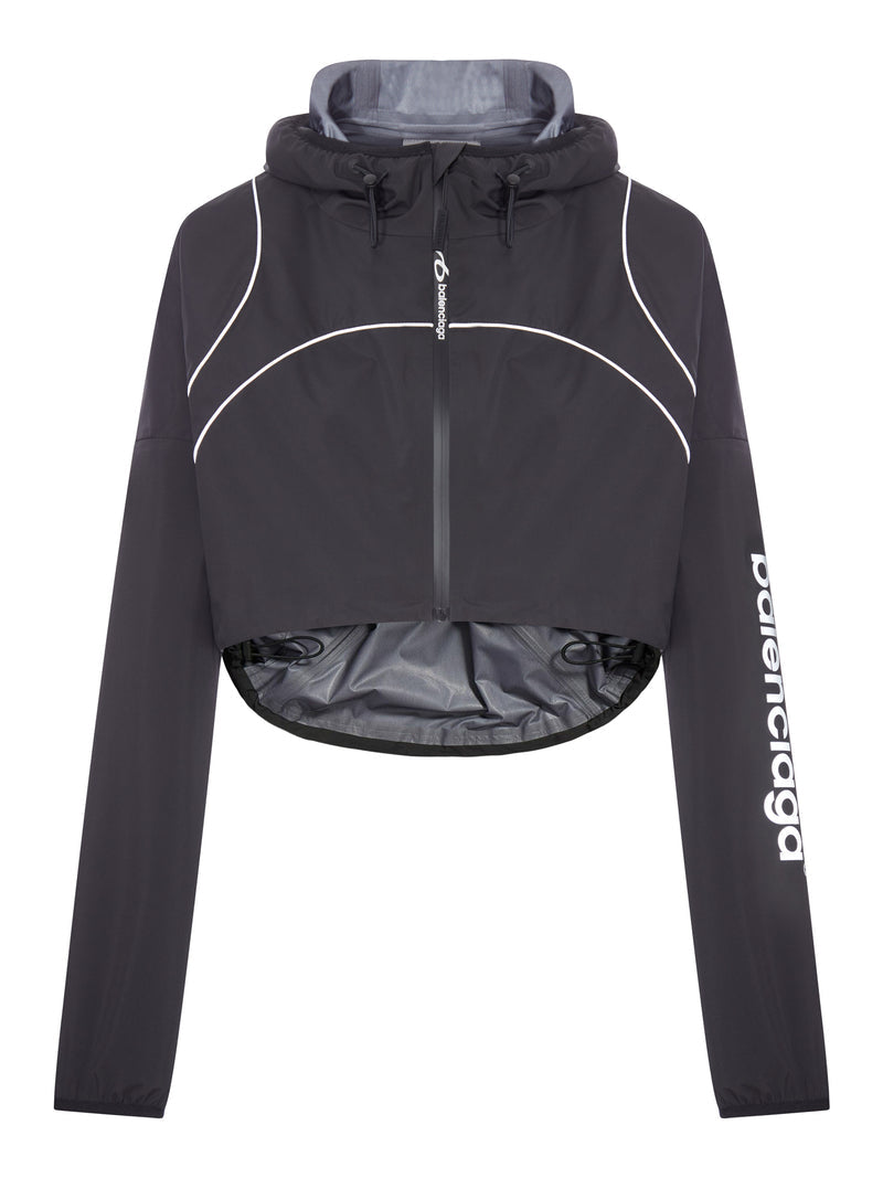 Balenciaga Women Techwear Cropped Jacket In Black
