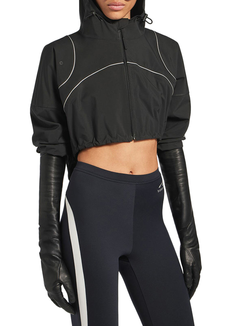 Balenciaga Women Techwear Cropped Jacket In Black