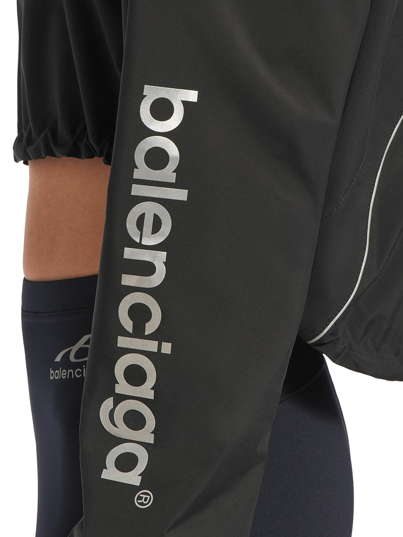 Balenciaga Women Techwear Cropped Jacket In Black