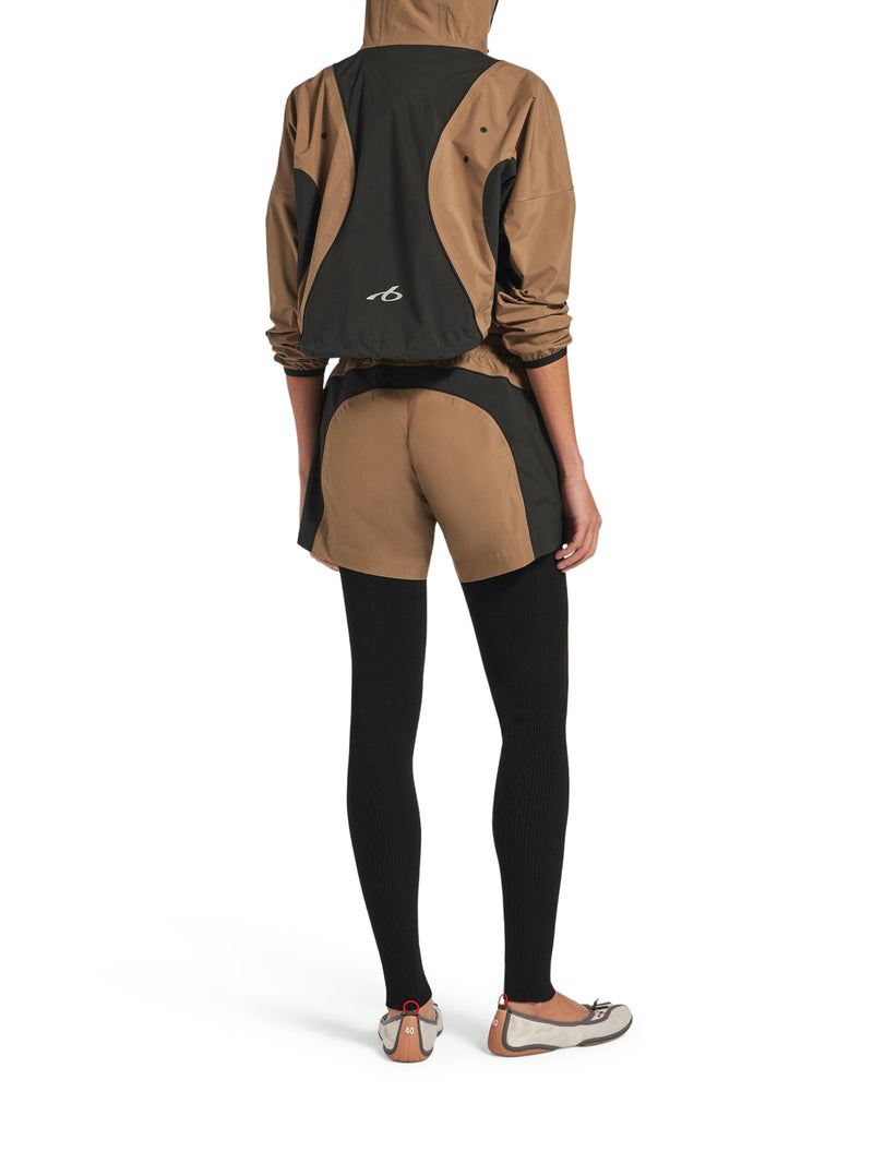 Balenciaga Women Techwear Cropped Jacket In Camel