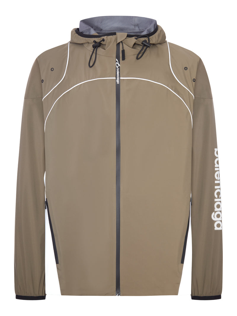 Balenciaga Men Men`S Techwear Zip-Up Jacket In Grey