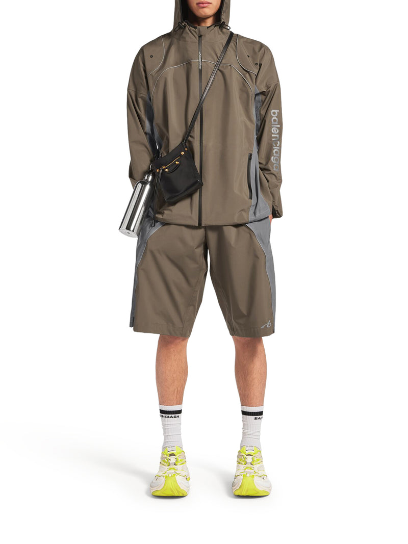 Balenciaga Men Men`S Techwear Zip-Up Jacket In Grey