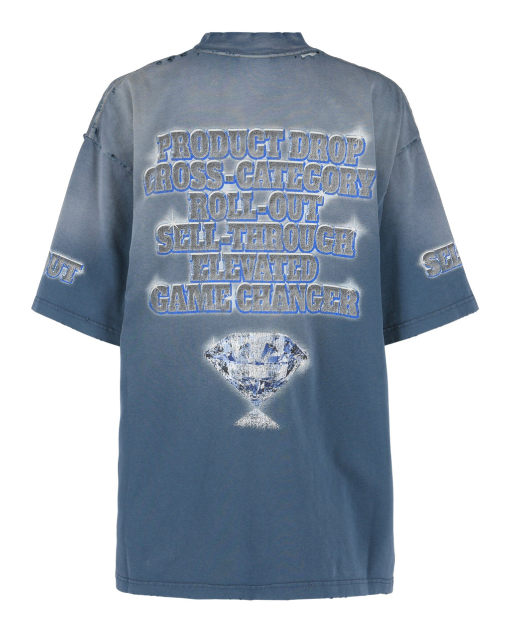 Balenciaga Womens Medium Fit See Now Buy Now Graphic T-Shirt