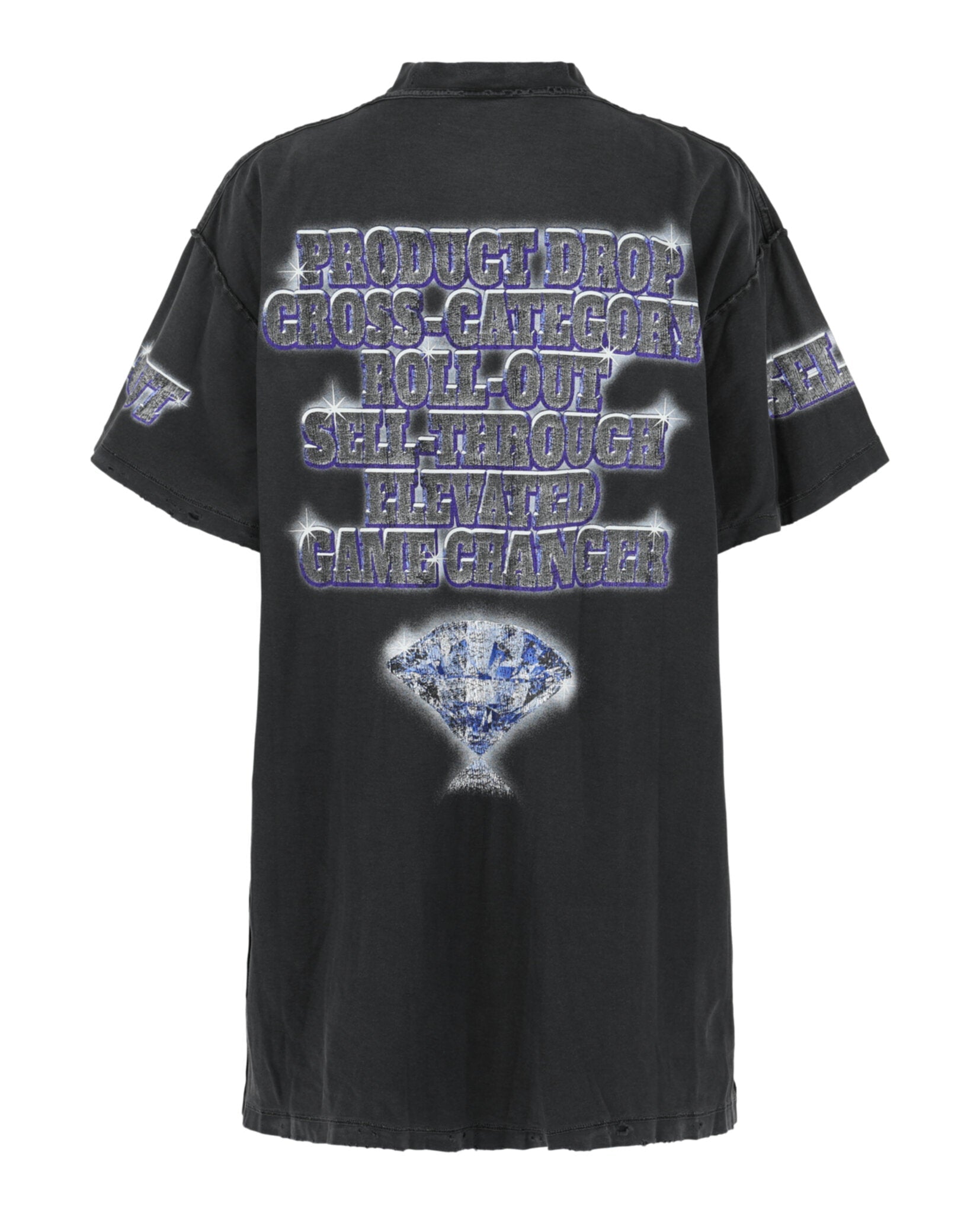 Balenciaga Womens Oversized See Now Buy Now Inside Out T-Shirt