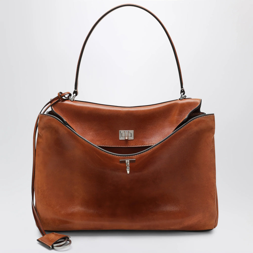 Balenciaga - Rodeo Medium bag in vegetable-tanned lambskin tan