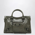 Balenciaga - Le City small tote bag in military green