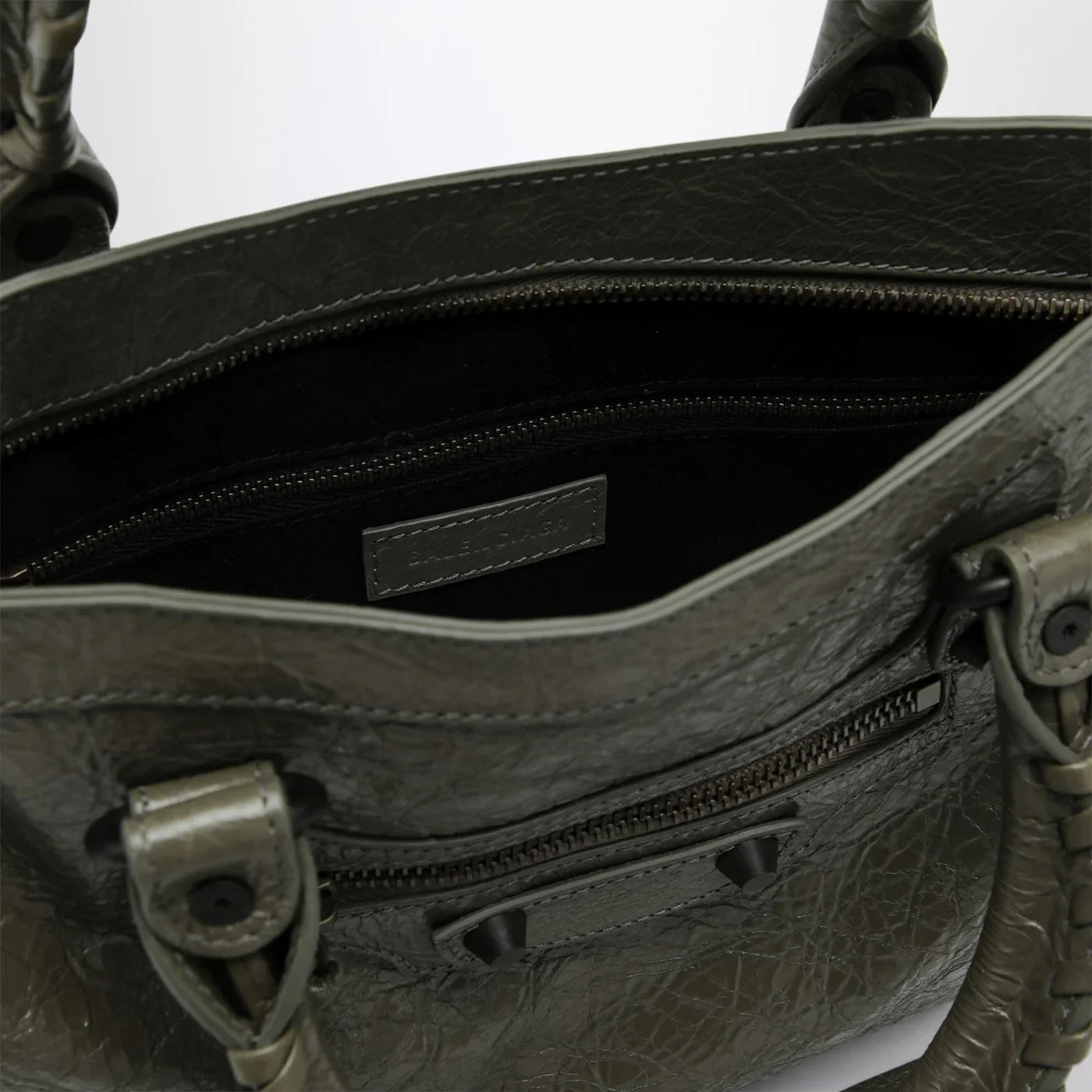 Balenciaga - Le City small tote bag in military green