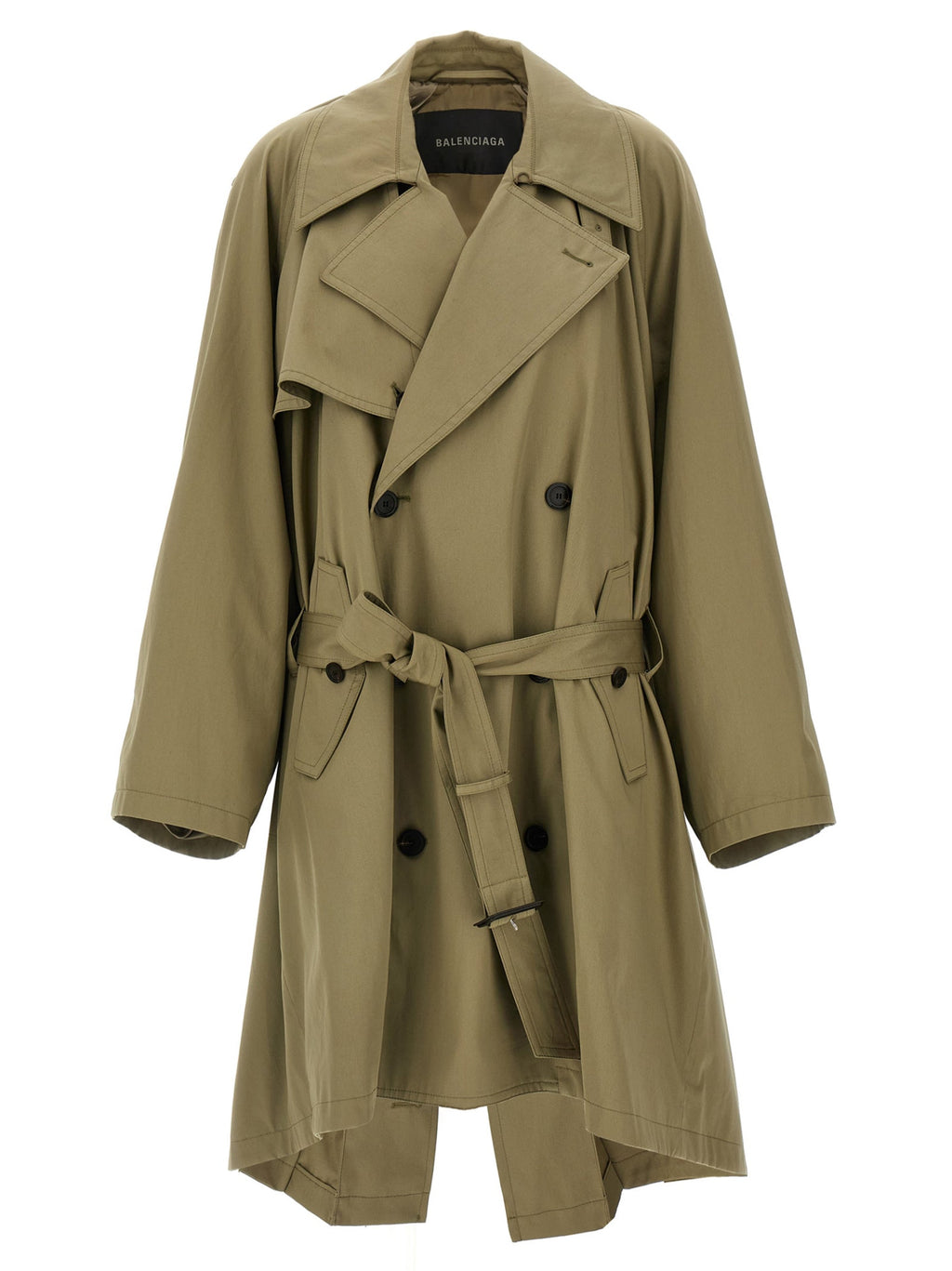 Balenciaga Draped Neck Trench women Coat