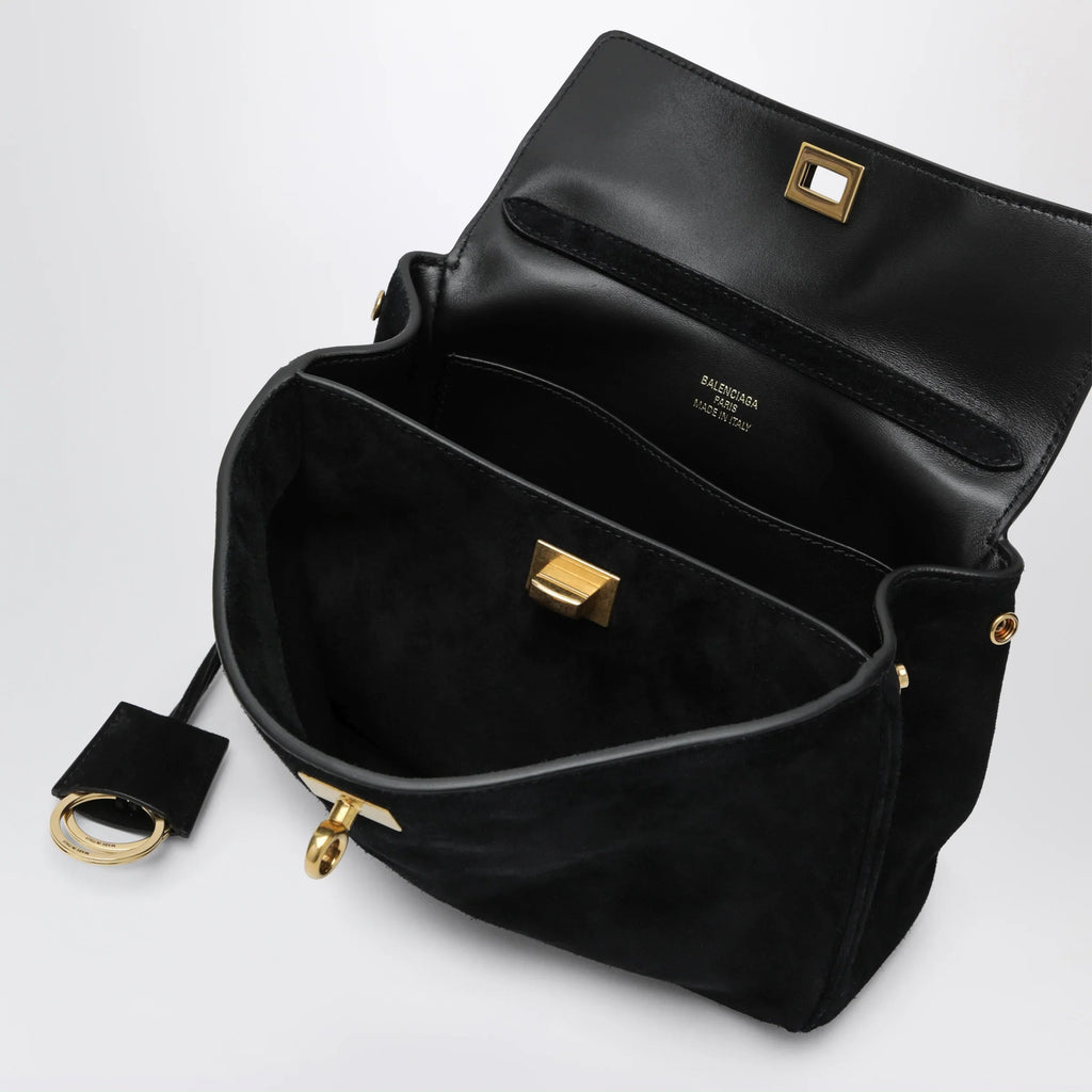 Balenciaga - Rodeo Mini handbag in calf suede, black