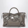 Balenciaga - Le City medium handbag in dark walnut leather
