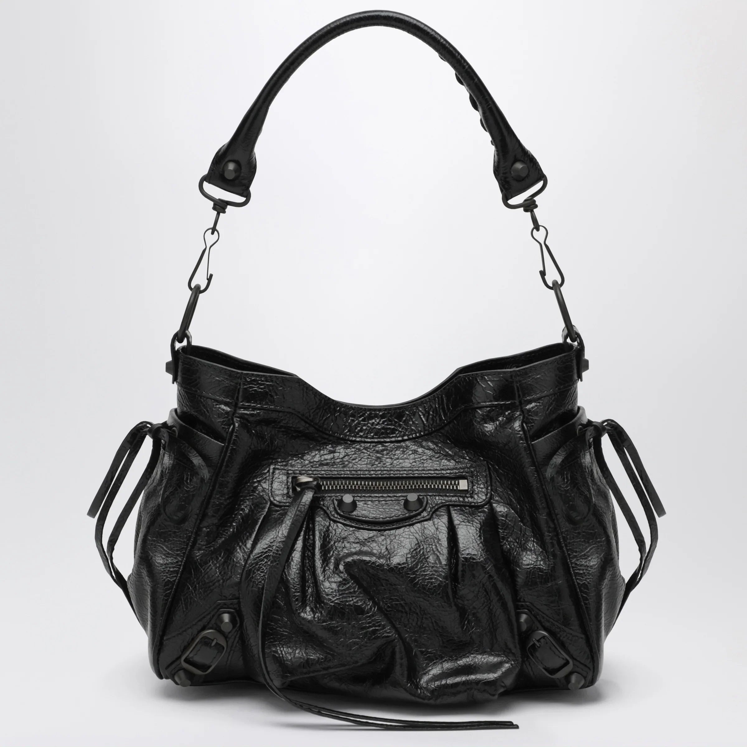 Balenciaga - Small Le City bucket bag in lambskin black