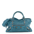 Agneau Giant 21 Silver Hardware Part Time Aquamarine