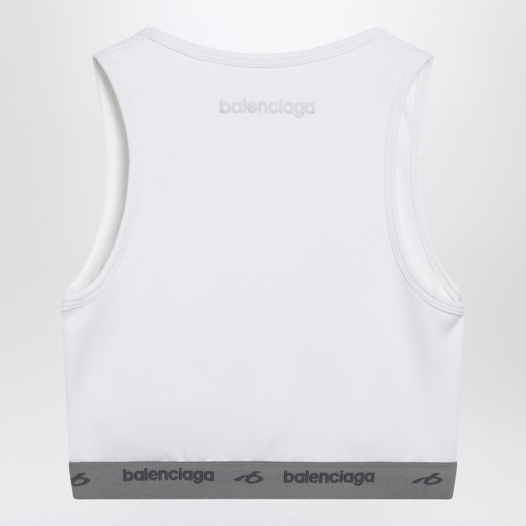 Balenciaga White Techwear Bra Top In Technical Fabric Women