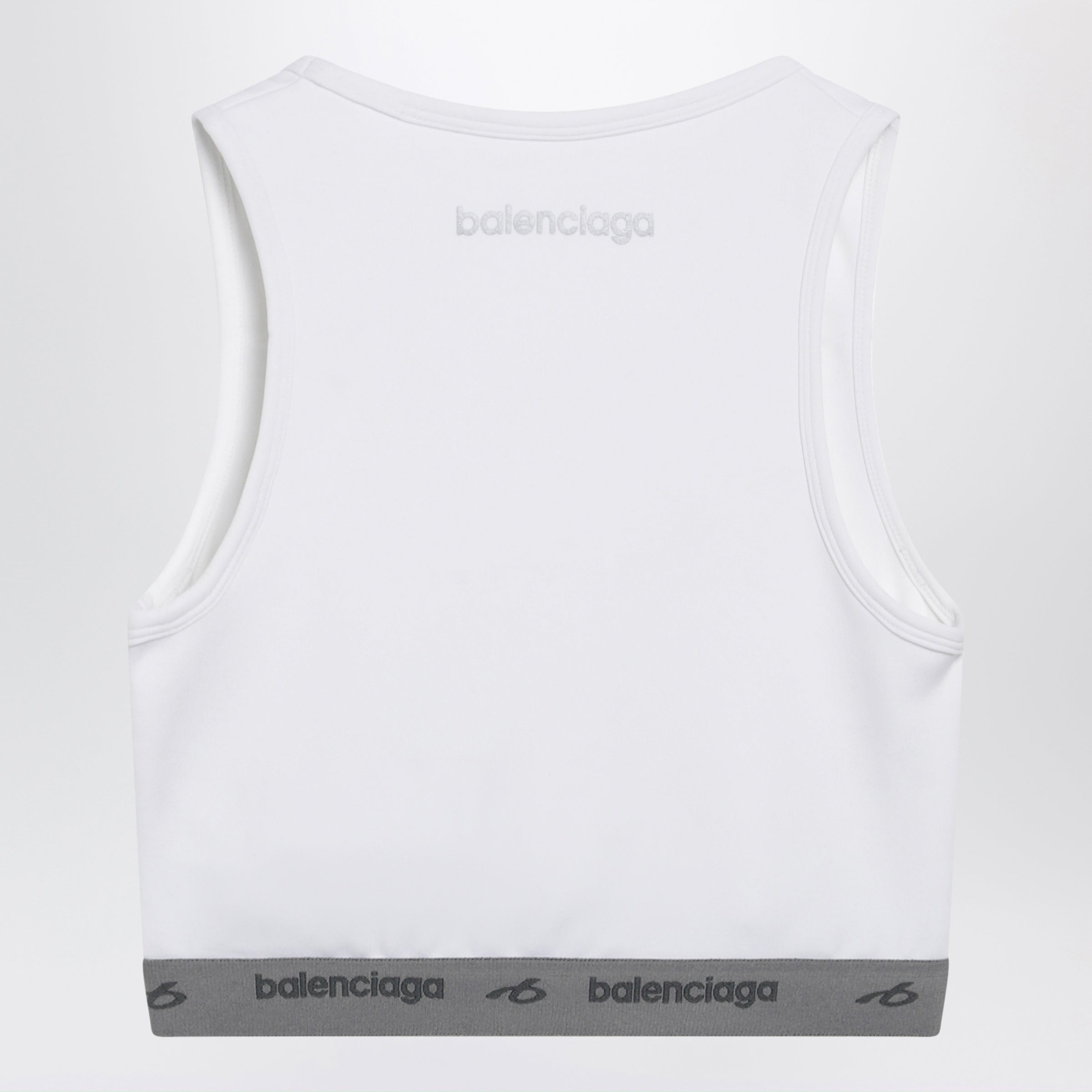 Balenciaga White Techwear Bra Top In Technical Fabric Women