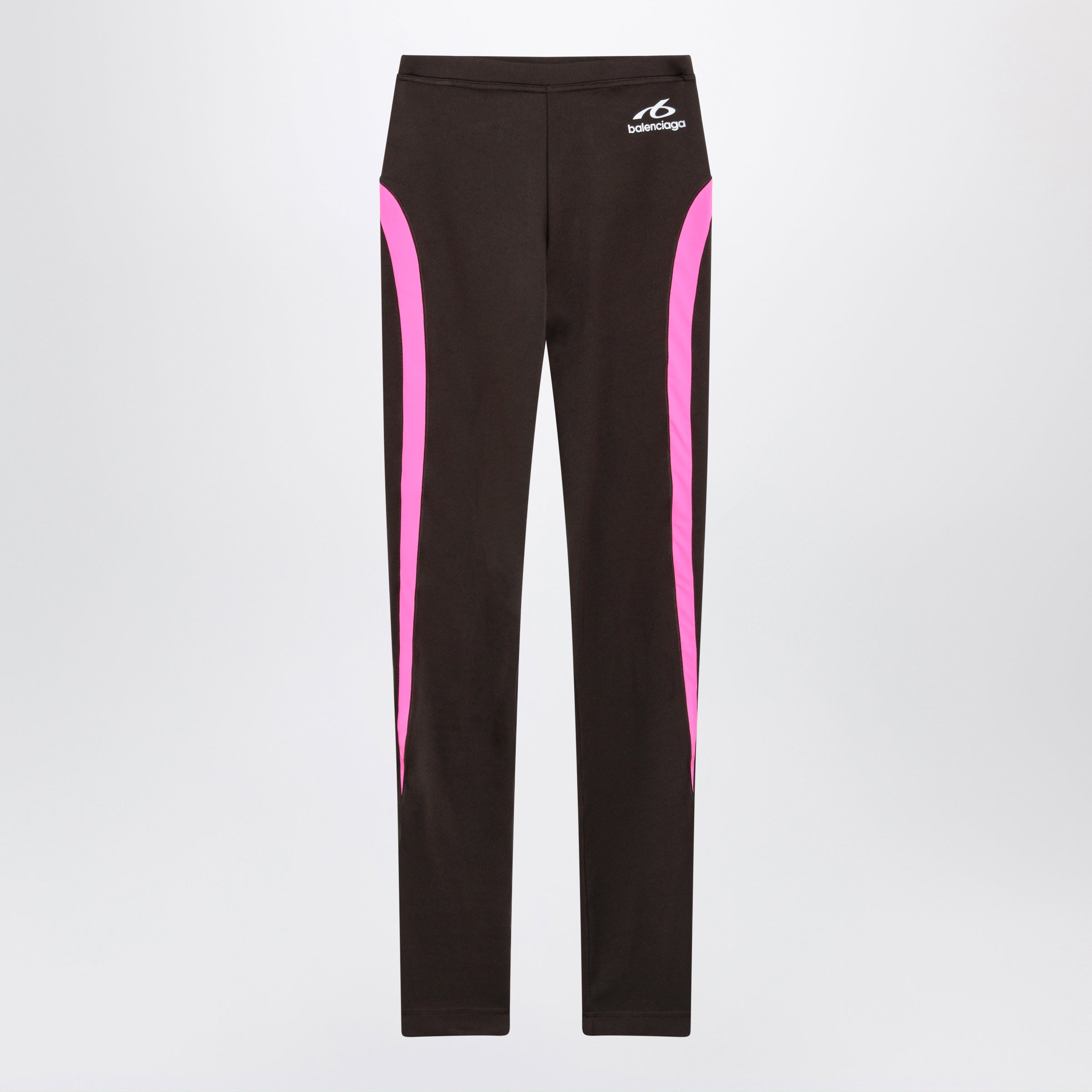 Balenciaga Techwear Leggings In Khaki/Neon Pink Technical Fabric Women
