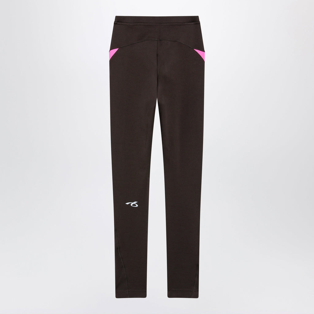 Balenciaga Techwear Leggings In Khaki/Neon Pink Technical Fabric Women