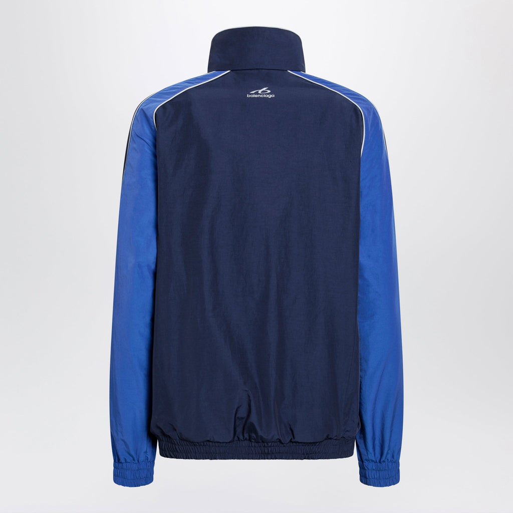 Balenciaga Navy Blue Techwear Zip-Up Jacket In Cotton Blend Women