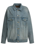 Balenciaga Denim Jacket Light Blue Women