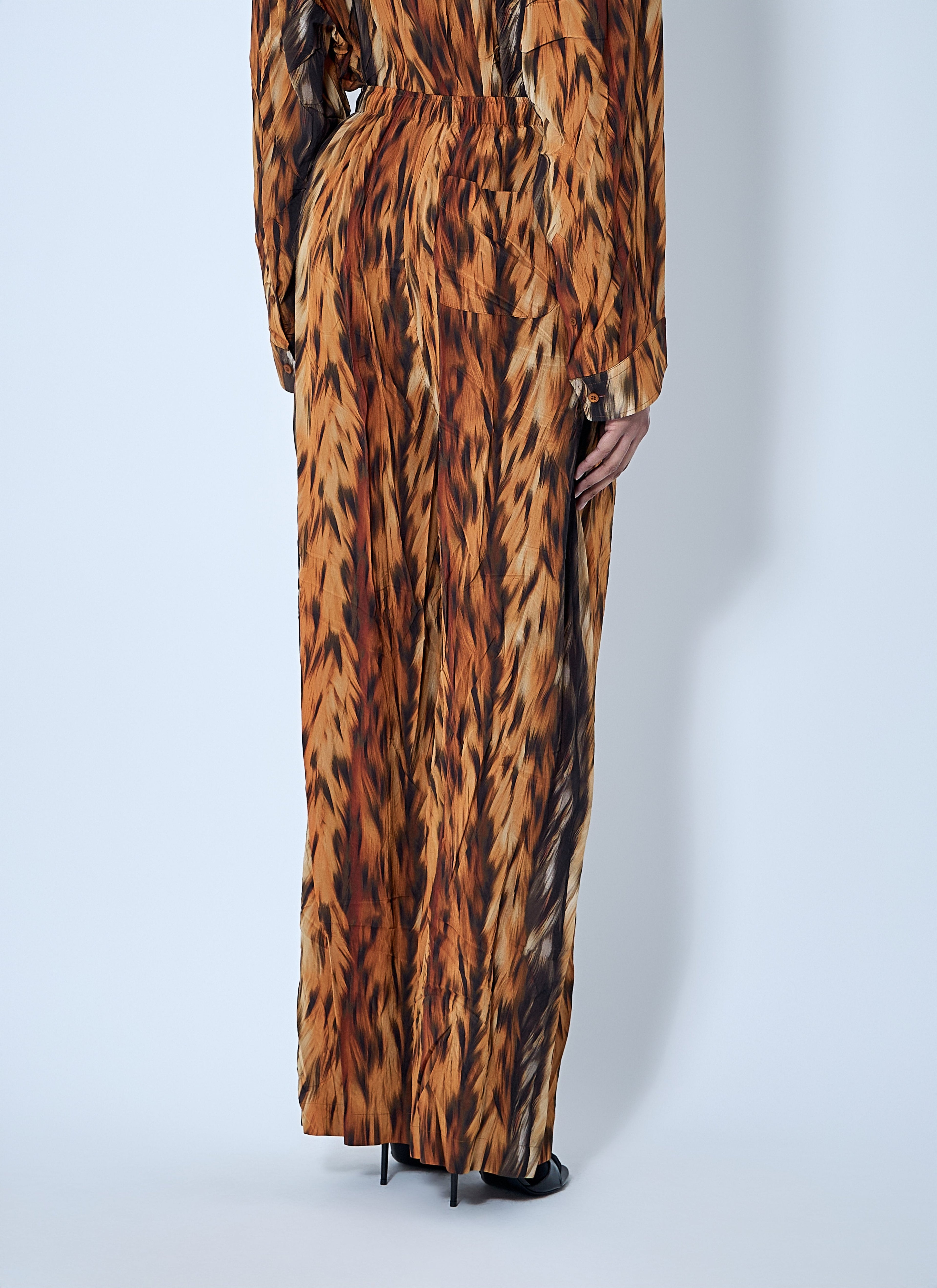 Balenciaga Women Ai Croc Silk Pants